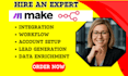 do custom made com automation and api integrations with respond io, make com n8