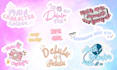 design  aesthetic text based sticker pack using canva