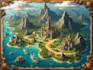 create a high quality fantasy map