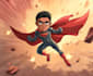 design premium superhero caricature character