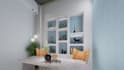 design a modern podcast studio and video production room