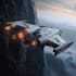 draw sci fi spaceship concept art or vehicle design