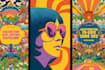 vintage retro style poster psychedelic illustration
