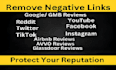 remove negative link bad articles from news websites and google search