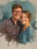 do romantic cute couple portrait