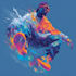 create a fluid and energetic vector illustration