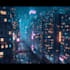draw cyberpunk futuristic city art