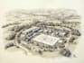 draw landscape sketch, architectural site plan, map