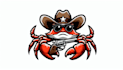 make custom cowboy crab logo with t  shirt design