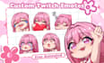 draw twitch emotes, chibi emotes, animated emotes, vtuber for stream