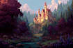 draw a natural landscape and background illustration