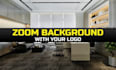 make professional and custom virtual backgrounds with logo