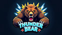 create trendy thunder bear logo with t shirt design
