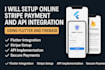 setup online stripe payment and API integration using flutter and firebase