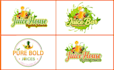 do vintage juice bar fruit minimalist logo design for your business
