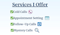 make professional cold calls, mystery calls, follow ups and more