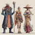 create children illustration, fantasy sci fi character