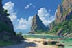 make anime background and environment concept art