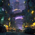 do cyberpunk futuristic city art