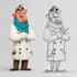 create cartoon character design mascot