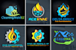 do cleaning plumbing heating logo design