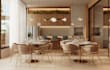 recreate 3d stunning party room,modern dining area,kitchen restaurant,cgi render