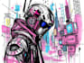 draw cyberpunk scribble art your portrait