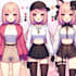 make a vtuber model character sheet anime art style