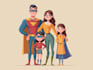 make a family superhero portraits for you