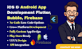 develop ios android mobile app adallo glide flutter or bubble api integration