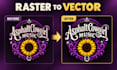 vectorize image, convert png to vector, vectorize and amend logo in ai svg eps