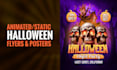 design and animate premium halloween event and party flyer