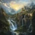 draw fantasy background and landscape