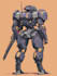 draw mecha robot character sheet design