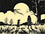 create artistic linocut illustration with fast delivery