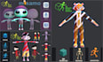 cartoon  character modeling, rigging and animation