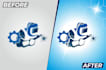 blur logo and vecor to clear HD convert