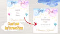 custom digital gender reveal party invitation card
