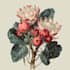 line art illustrations, botanical flowers, plants