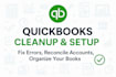 clean up, set up, and organize your quickbooks