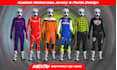 create custom motocross jersey and pants design 3d mockup