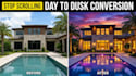 real estate photo edit enhance, photoshop image retouch sky change grass replace