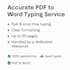 accurately convert PDF documents into editable word files