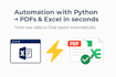 automate your excel or PDF workflow with python