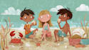 do children story book illustration, children story book illustration
