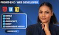 front end developer for modern responsive websites HTML CSS js