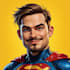 design premium superhero caricature character
