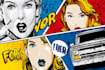 draw a retro pop art roy lichtenstein style