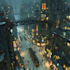 make a cyberpunk futuristic city art
