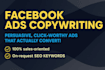 write high converting facebook, instagram, and google ad copy that drives clicks
